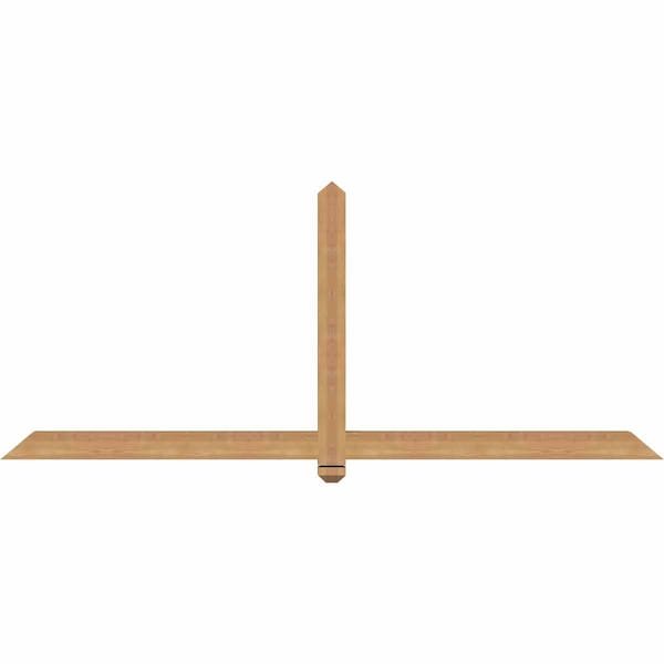 Ekena Millwork Eugene Smooth Timber Gable Bracket, Western Red Cedar, 84"W x 35"H x 3 1/2"D x 3 1/2"F, 10/12 Pitch GBW084X35X0404EUG00SWR - main